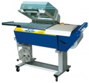 DIBIPACK 4255 SA EV One Step Shrinkwrapper Machine with multi-function electronic control plate and discharge conveyor