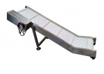 Conveyor | Preferred Pack Model # INC-52 24 inch Incline Conveyor with White Plastic Belt with Cleats