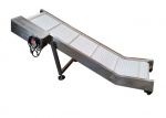 Conveyor | Preferred Pack Model # INC-52 24 inch Incline Conveyor with White Plastic Belt with Cleats