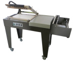 SHRINKWRAP MACHINE-PP-1519LMC Semi Auto Shrinkwrapper w/ Magnet Hold Down & Power Discharge Conveyor