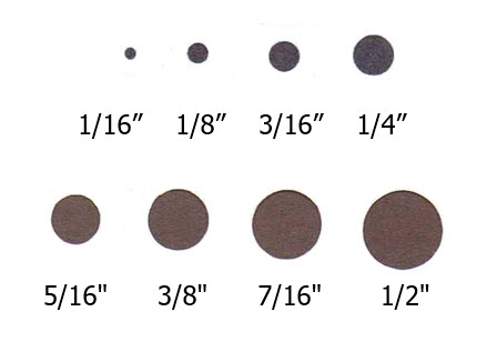 Round Hole Sizes 